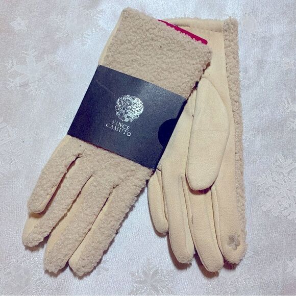 Vince Camuto Gloves Cream Sz Medium NWT Gorgeous - Picture 2 of 6